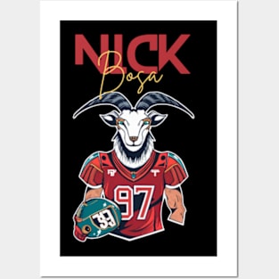 nick bosa the goat Posters and Art